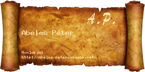 Abeles Péter névjegykártya